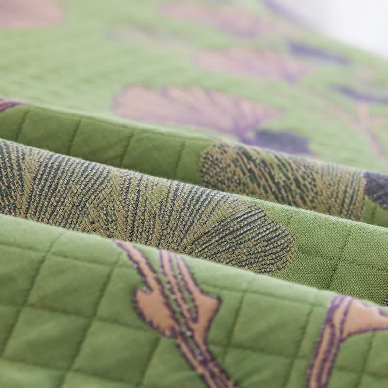 Couverture en gaze de coton à motif de feuilles de ginkgo Ownkoti - image 12