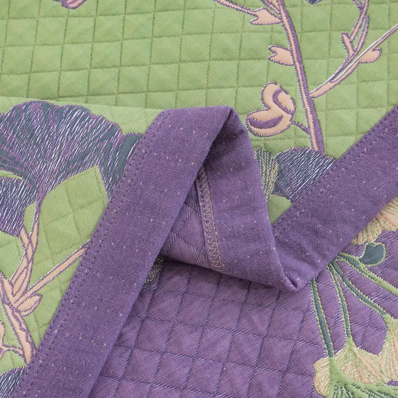Couverture en gaze de coton à motif de feuilles de ginkgo Ownkoti - image 15