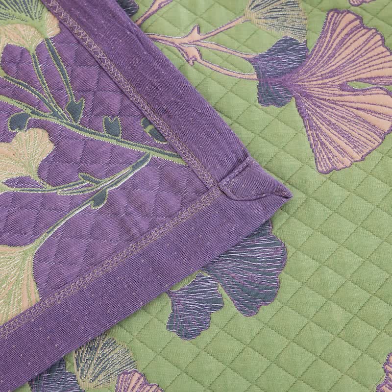 Couverture en gaze de coton à motif de feuilles de ginkgo Ownkoti - image 14