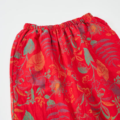 Ensemble de détente Ownkoti Retro Red Leaf Cotton Cami Lounge Set - image 3