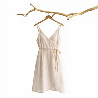 Robe d'intérieur sans manches unie Ownkoti - Beige - L - image 0