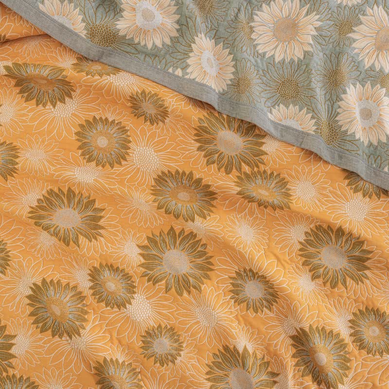 Couverture en gaze de coton rétro à motif tournesol Ownkoti - image 7