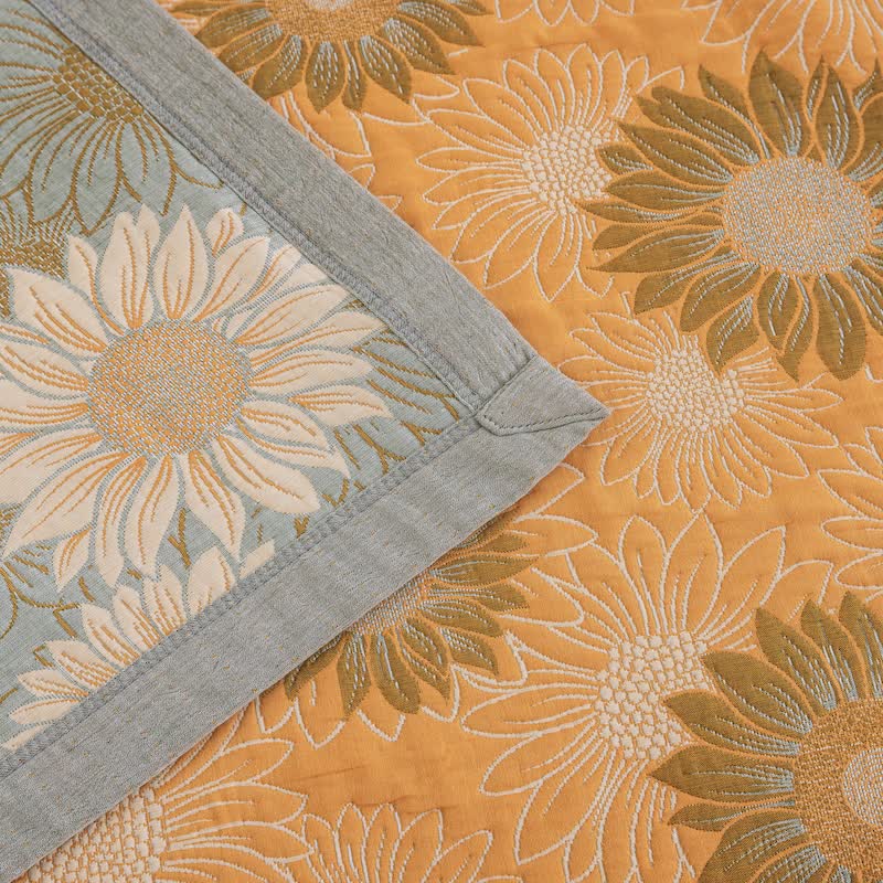 Couverture en gaze de coton rétro à motif tournesol Ownkoti - image 6