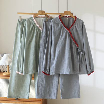 Ensemble de vêtements d'intérieur en coton à nouer sur le côté Ownkoti - image 6