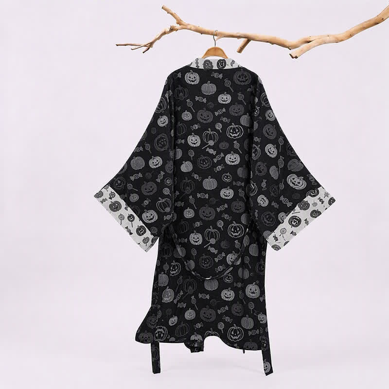 Robe kimono en coton Ownkoti Halloween citrouille bonbon - image 1