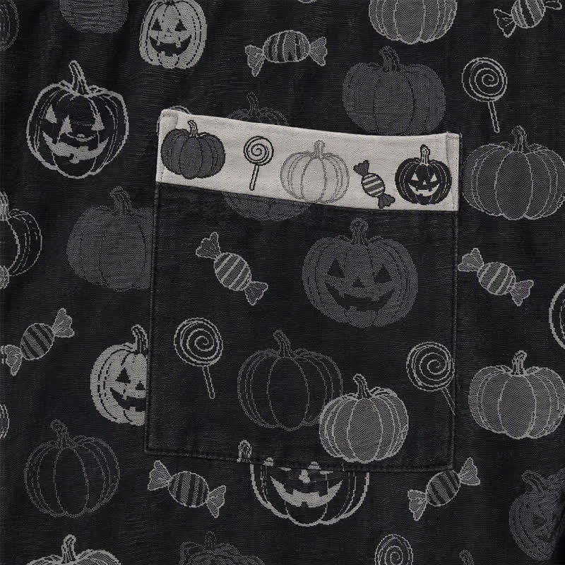 Robe kimono en coton Ownkoti Halloween citrouille bonbon - image 4