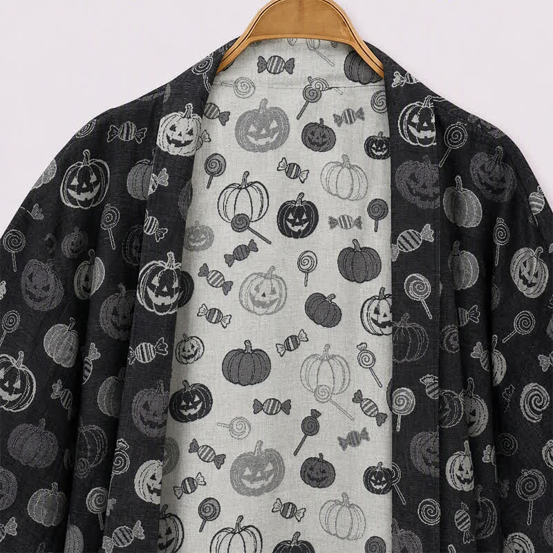 Robe kimono en coton Ownkoti Halloween citrouille bonbon - image 3