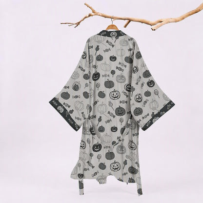 Robe kimono en coton Ownkoti Halloween citrouille bonbon - image 6