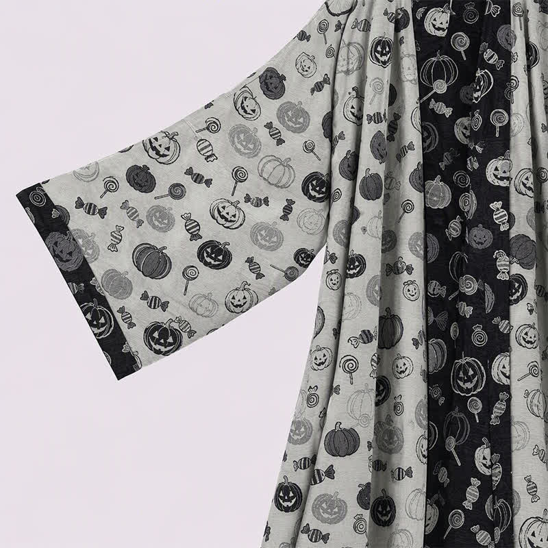 Robe kimono en coton Ownkoti Halloween citrouille bonbon - image 7