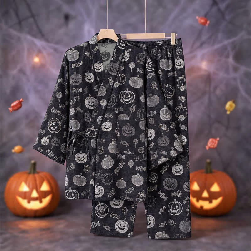 Ensemble pyjama kimono en coton Ownkoti Pumpkin Candy - image 3