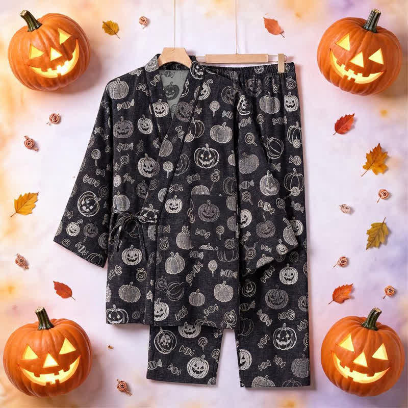 Ensemble pyjama kimono en coton Ownkoti Pumpkin Candy - image 2