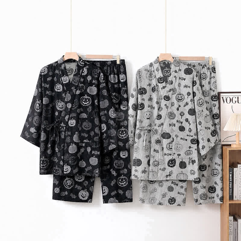 Ensemble pyjama kimono en coton Ownkoti Pumpkin Candy - image 0