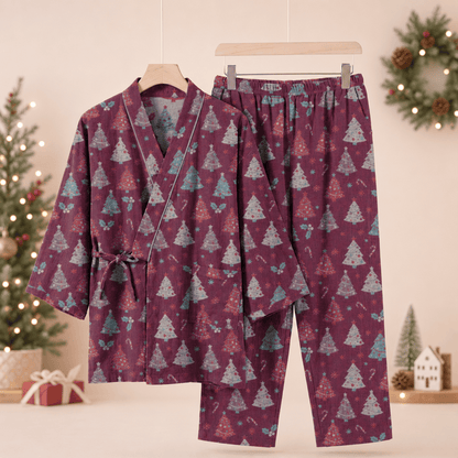 Ensemble kimono de Noël en coton Ownkoti - Violet - XL - image 15