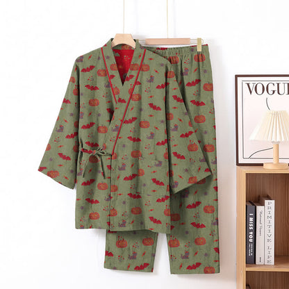 Ensemble pyjama en coton Ownkoti Halloween citrouille chauve-souris - image 11
