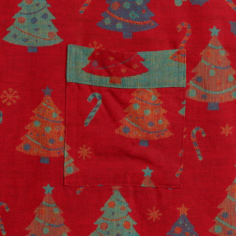 Kimono de Noël Ownkoti en gaze de coton, motif sapin de Noël - image 5
