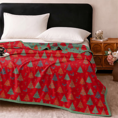 Couverture en gaze de coton Ownkoti Festive Christmas Tree - image 3