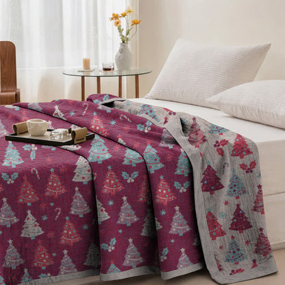 Couverture en gaze de coton Ownkoti Festive Christmas Tree - image 12