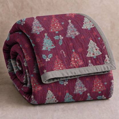 Couverture en gaze de coton Ownkoti Festive Christmas Tree - image 11