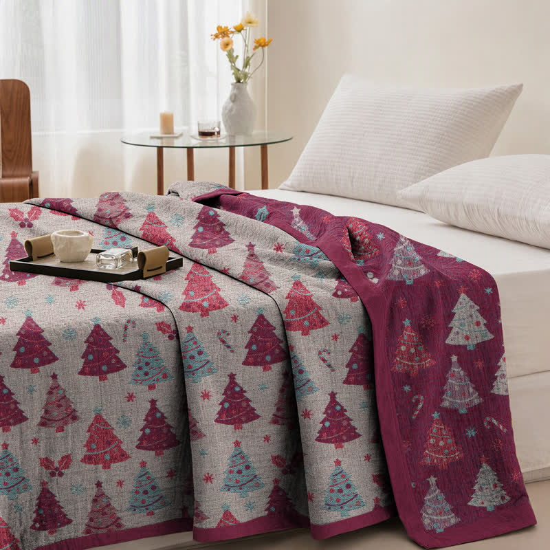 Couverture en gaze de coton Ownkoti Festive Christmas Tree - image 17