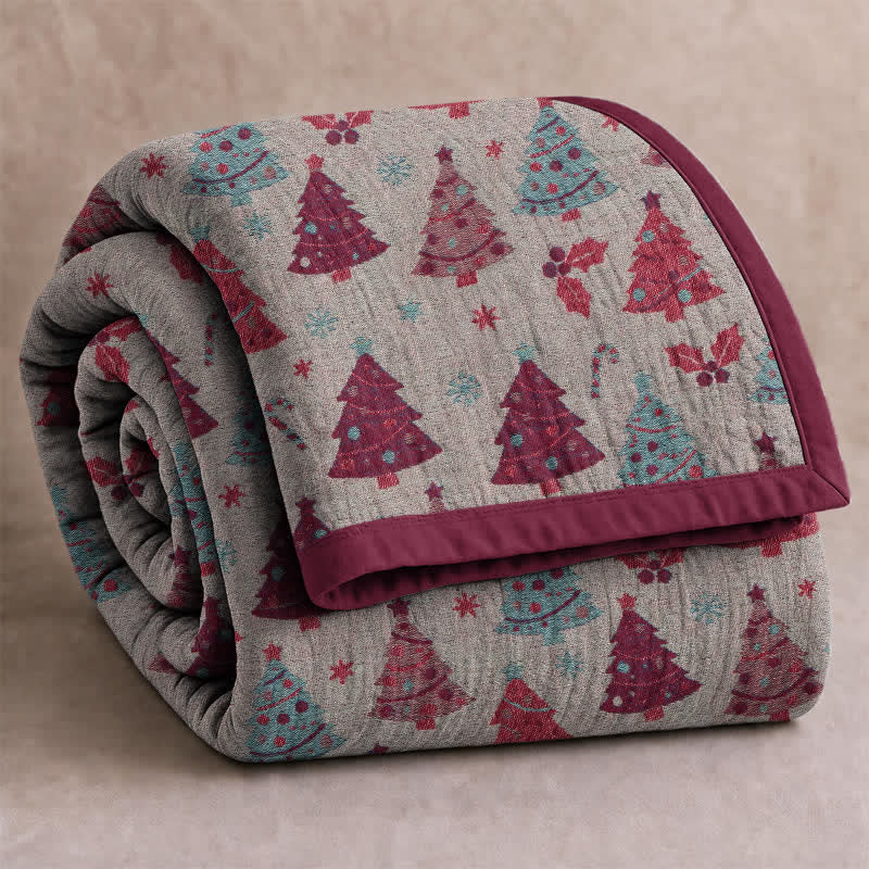 Couverture en gaze de coton Ownkoti Festive Christmas Tree - image 16