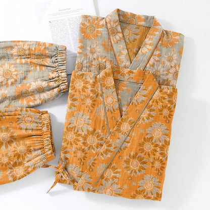 Ensemble kimono pyjama en coton Ownkoti rétro tournesol - image 5