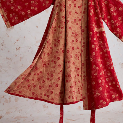 Kimono Ownkoti rétro à fleurs en gaze de coton - image 5