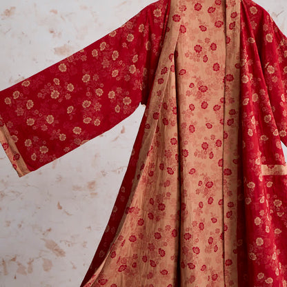 Kimono Ownkoti rétro à fleurs en gaze de coton - image 3