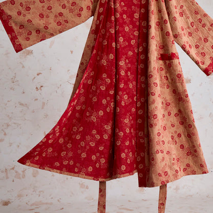 Kimono Ownkoti rétro à fleurs en gaze de coton - image 13