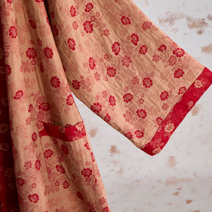 Kimono Ownkoti rétro à fleurs en gaze de coton - image 12