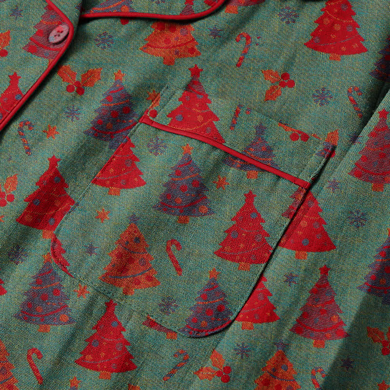 Ensemble de vêtements d'intérieur en gaze de coton à motif sapin de Noël Ownkoti - image 11
