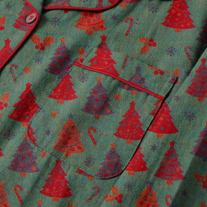 Ensemble de vêtements d'intérieur en gaze de coton à motif sapin de Noël Ownkoti - image 11