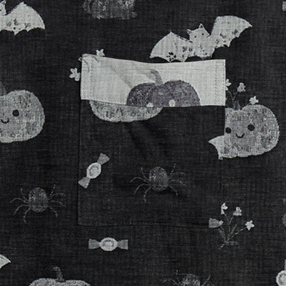Robe kimono en coton Ownkoti citrouille chauve-souris d'Halloween - image 4