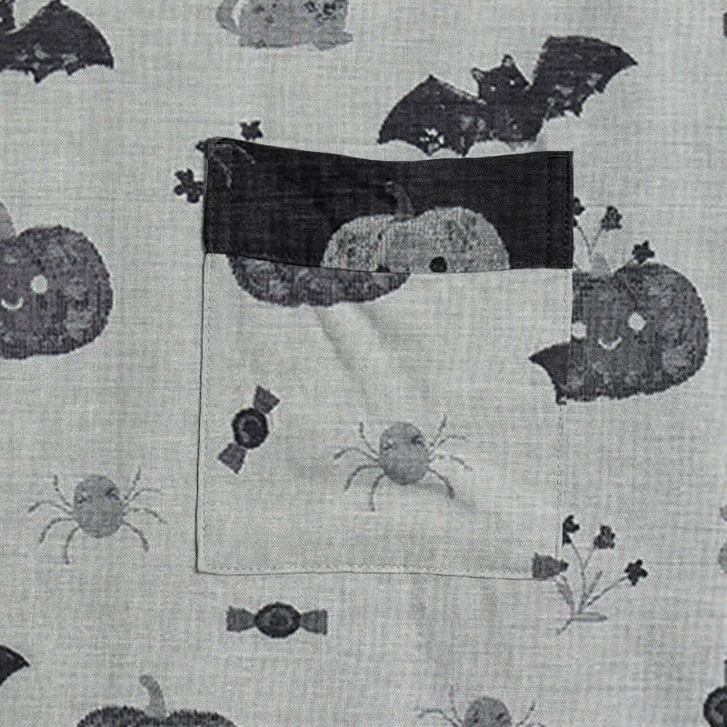 Robe kimono en coton Ownkoti citrouille chauve-souris d'Halloween - image 9