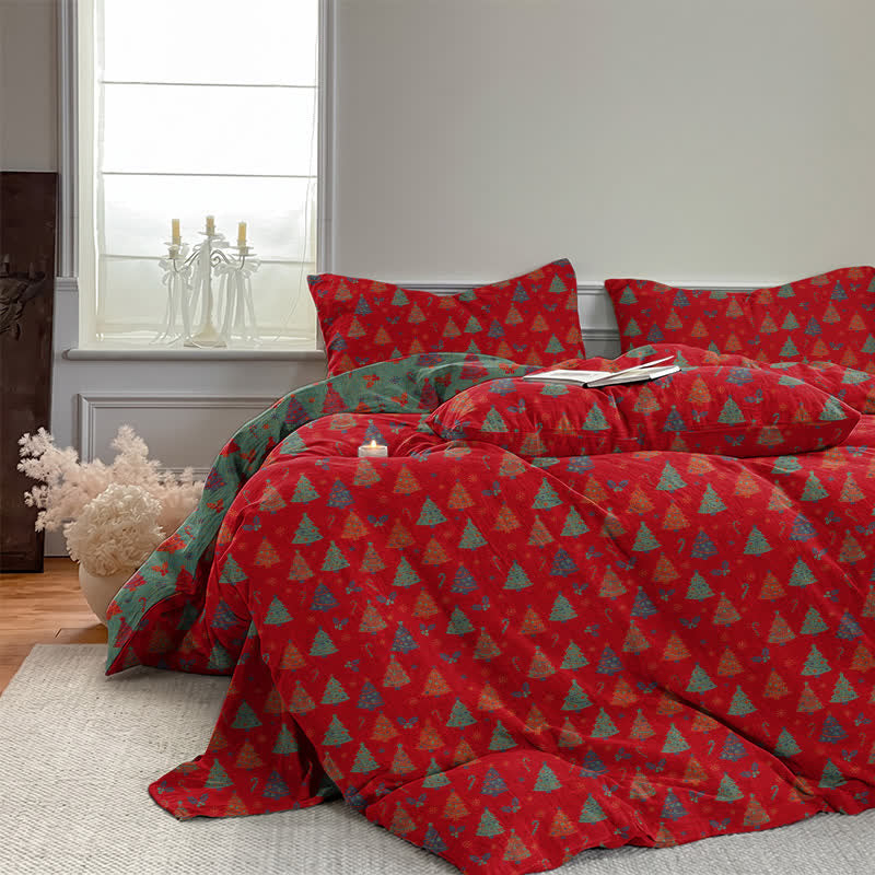 Ensemble de literie en coton Ownkoti Festive Christmas Tree - image 3