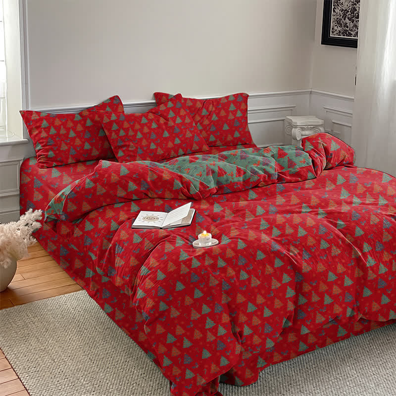 Ensemble de literie en coton Ownkoti Festive Christmas Tree - image 1