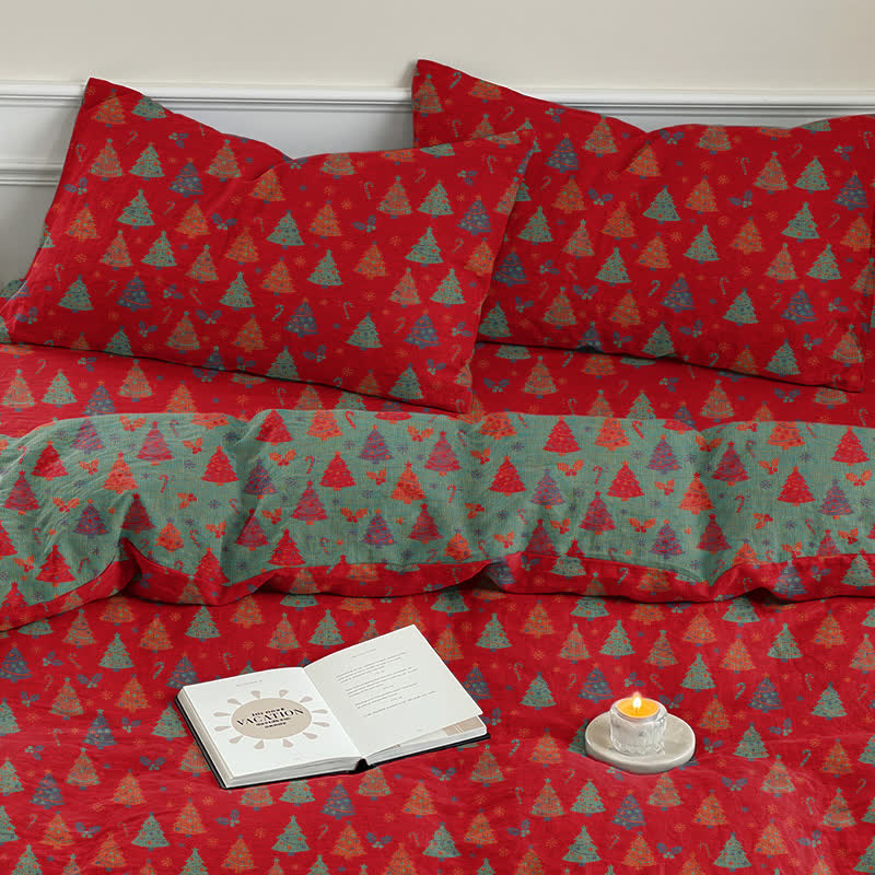 Ensemble de literie en coton Ownkoti Festive Christmas Tree - image 7