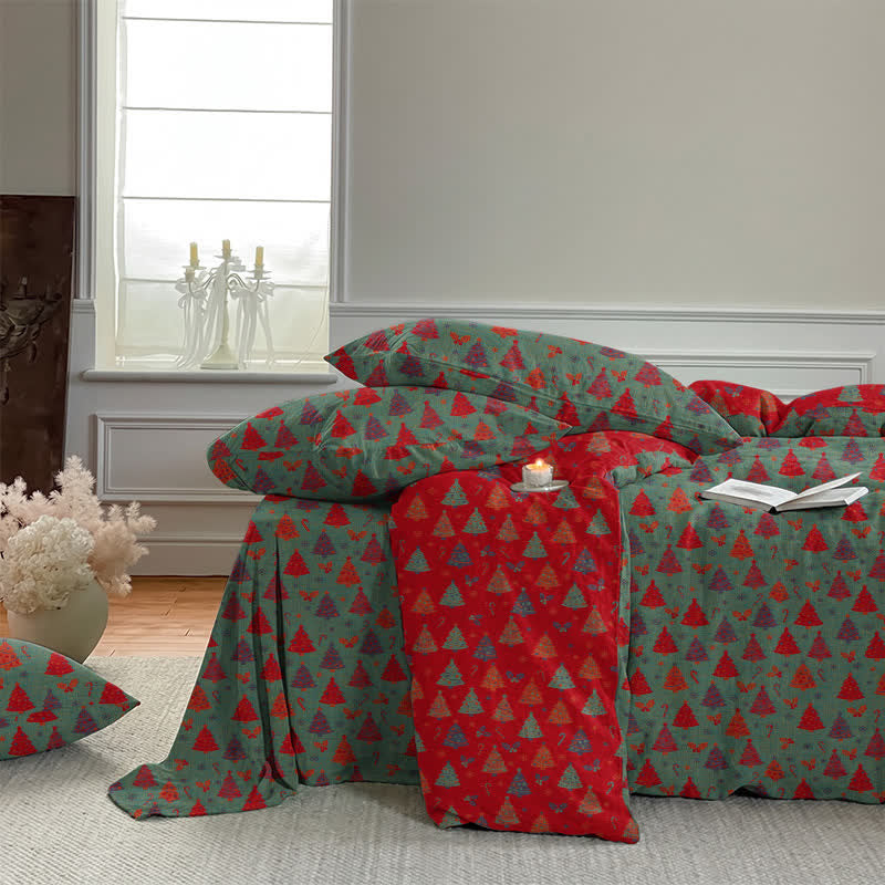 Ensemble de literie en coton Ownkoti Festive Christmas Tree - image 14