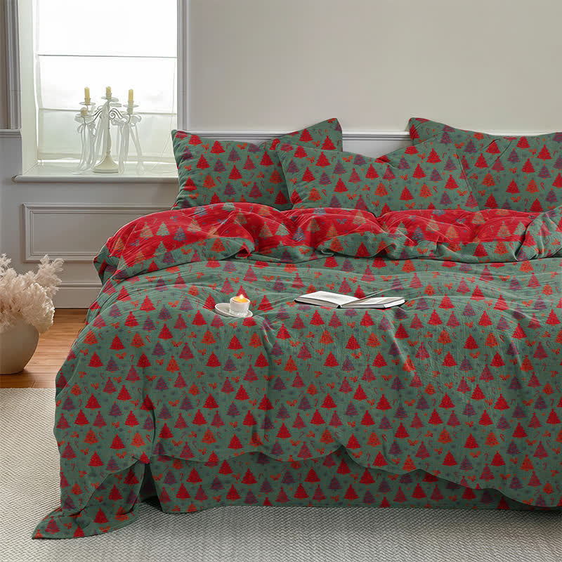 Ensemble de literie en coton Ownkoti Festive Christmas Tree - image 10