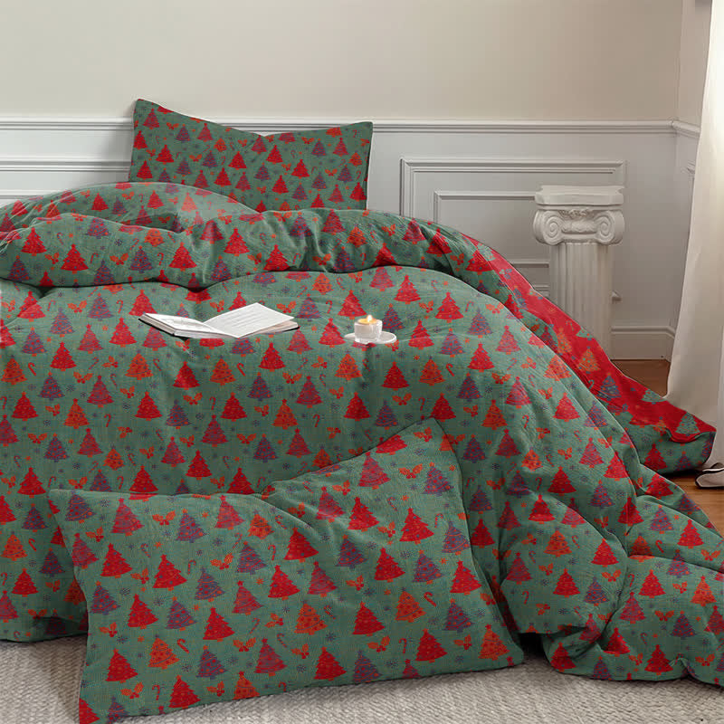 Ensemble de literie en coton Ownkoti Festive Christmas Tree - image 12