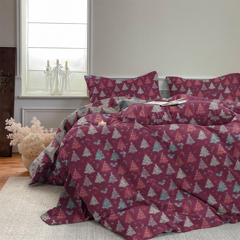 Ensemble de literie en coton Ownkoti Festive Christmas Tree - image 19