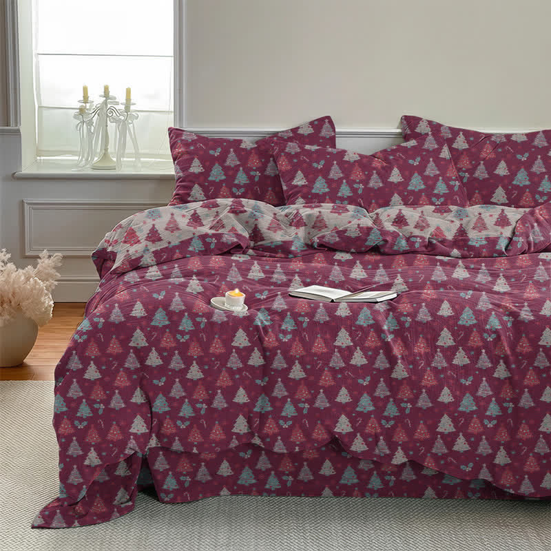 Ensemble de literie en coton Ownkoti Festive Christmas Tree - image 18