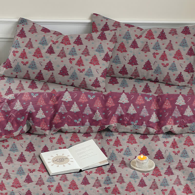 Ensemble de literie en coton Ownkoti Festive Christmas Tree - image 31