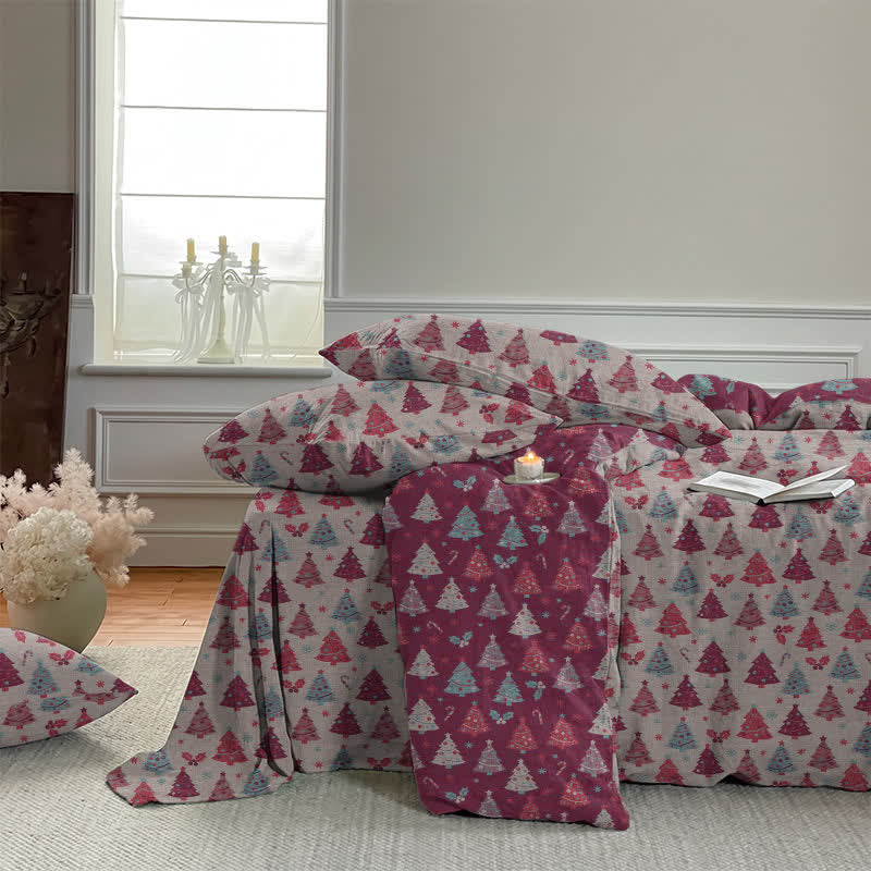Ensemble de literie en coton Ownkoti Festive Christmas Tree - image 30
