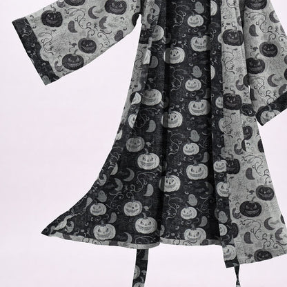 Robe kimono en coton Ownkoti Halloween Citrouille Lune - image 8