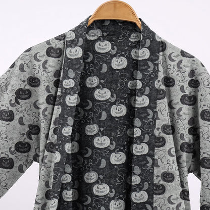 Robe kimono en coton Ownkoti Halloween Citrouille Lune - image 7