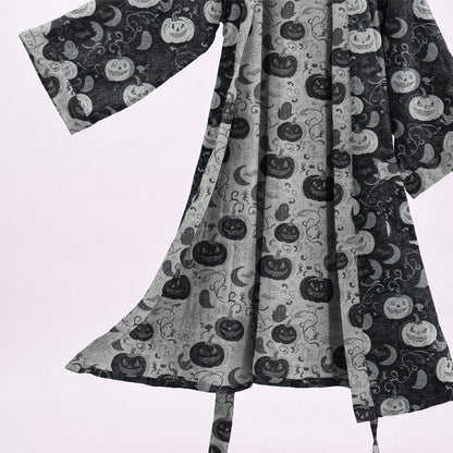 Robe kimono en coton Ownkoti Halloween Citrouille Lune - image 3