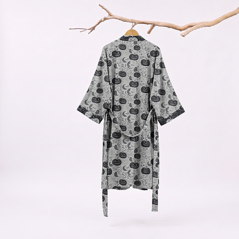 Robe kimono en coton Ownkoti Halloween Citrouille Lune - image 6