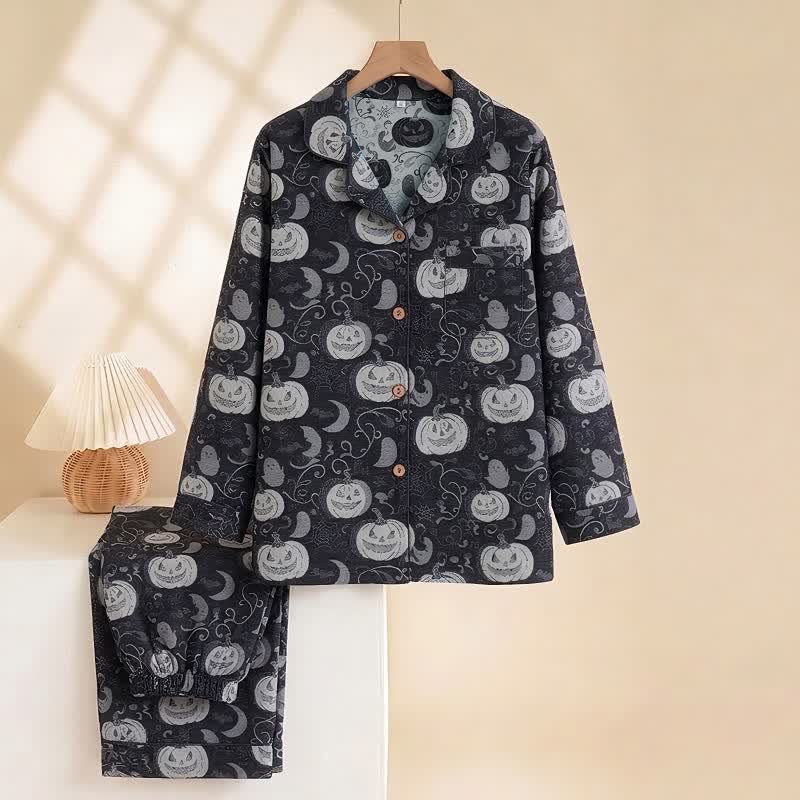 Ensemble de pyjama en coton Ownkoti Spooky Night Pumpkin Ghost - image 1