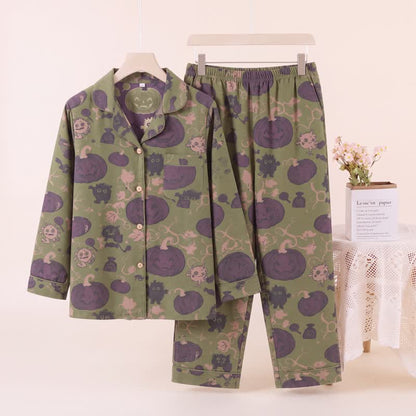 Ensemble de détente Ownkoti avec citrouille et créature d'Halloween fantaisiste - Vert - XL - image 5