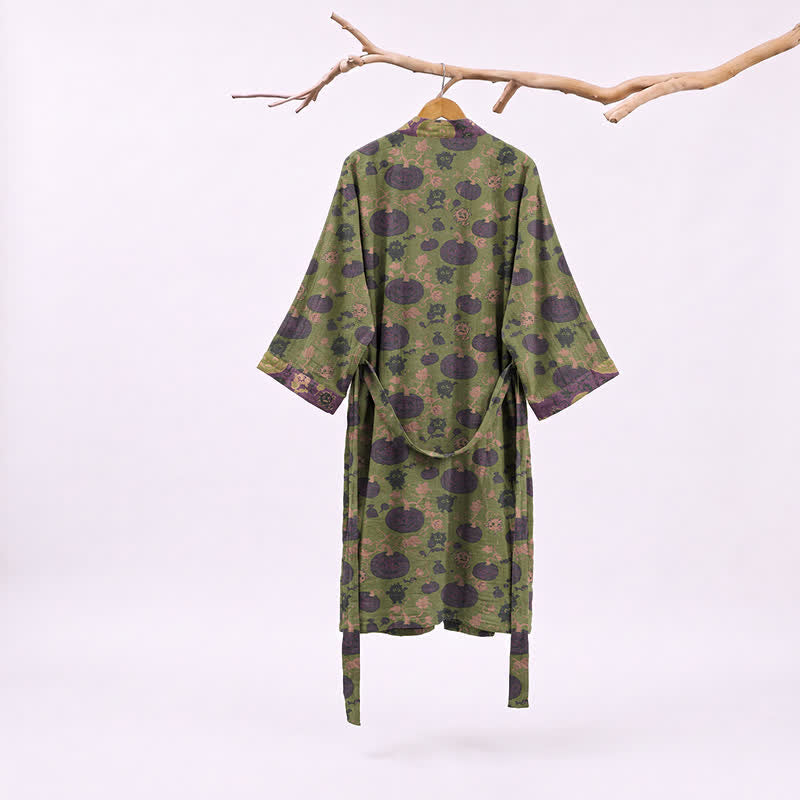 Robe kimono en coton Ownkoti Halloween Citrouille Monstre Monstre d'Halloween - image 6